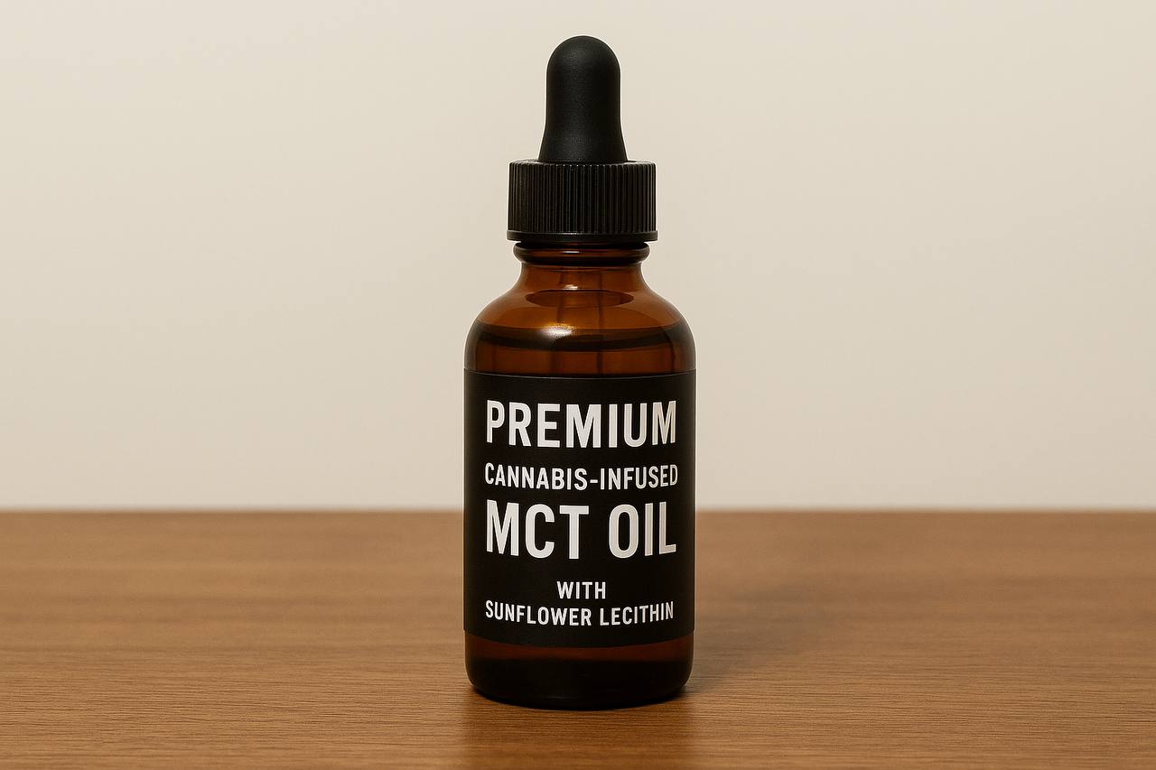 Premium Cannabis-Infused MCT oil with Sunflower Lecithin (20mg per 1ml)