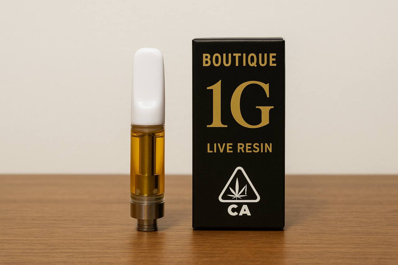 boutique 1-gram live resin cartridges